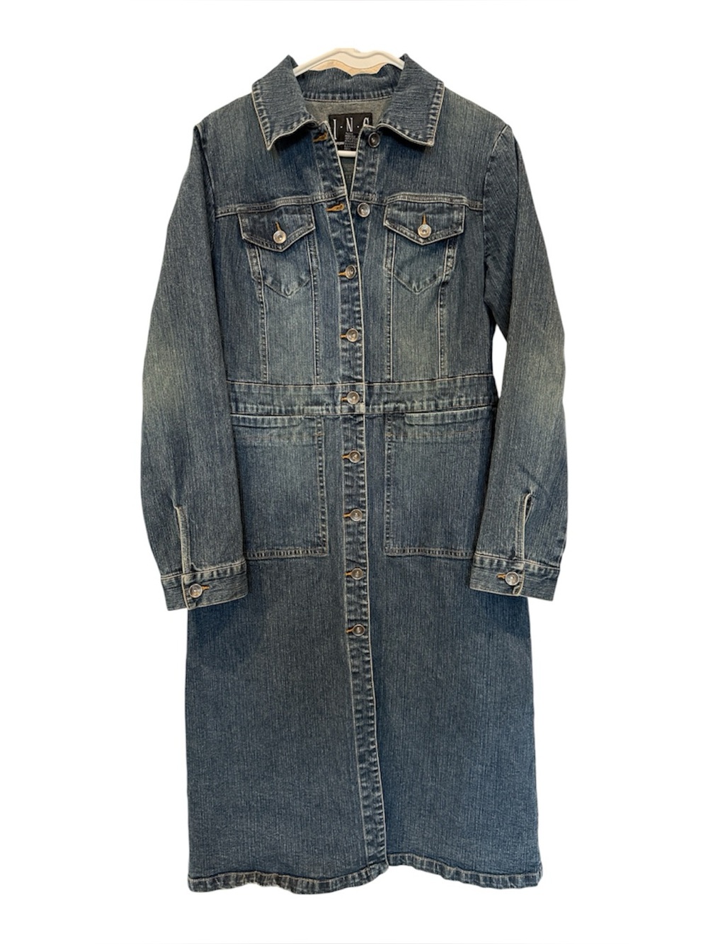 INC Vintage Denim Button-Up Dress